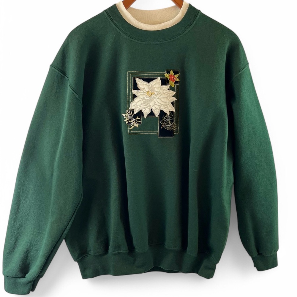 Top Stitch By Morning Sun Vintage Embroidered Pullover Sweatshirt Size X-Large